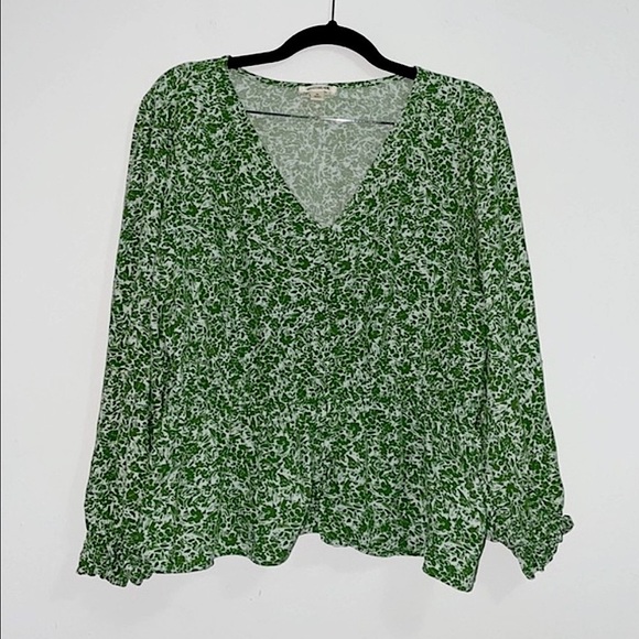 Goodthreads Ditsy Floral Smocked Blouse Top - Picture 6 of 12